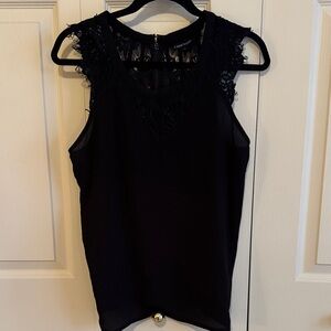 41 Hawthorn Black Lace Trim Blouse